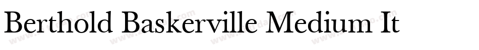 Berthold Baskerville Medium Italic字体转换